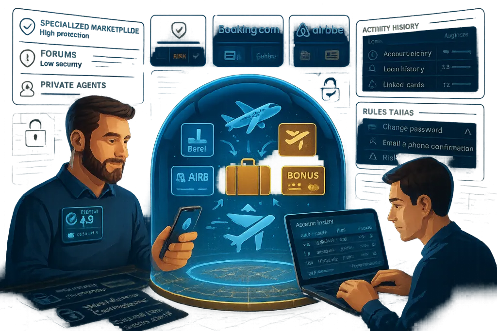Как безопасно купить или продать аккаунты онлайн для туристических сервисов: выбор площадки, верификация и гарантии